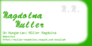 magdolna muller business card