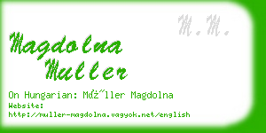 magdolna muller business card